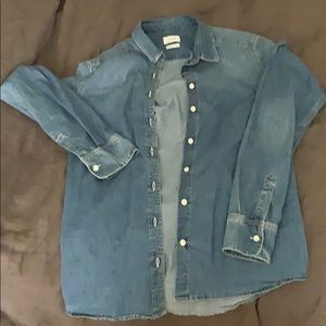 CLOSED brand jean button up top